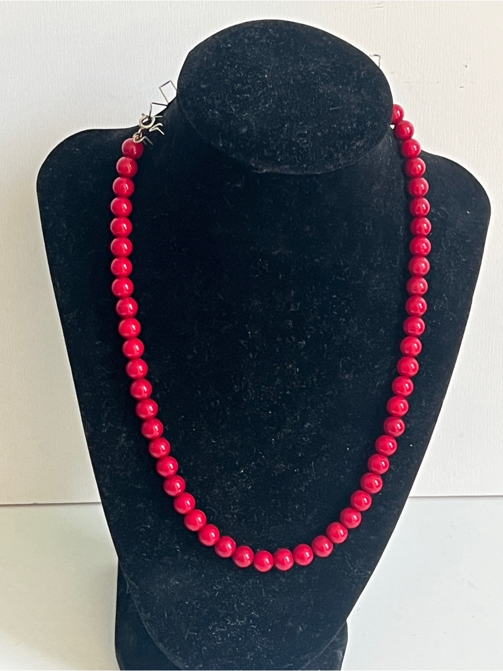 Vintage Red Beaded Necklace -Timeless  Womens Jewelry Classic